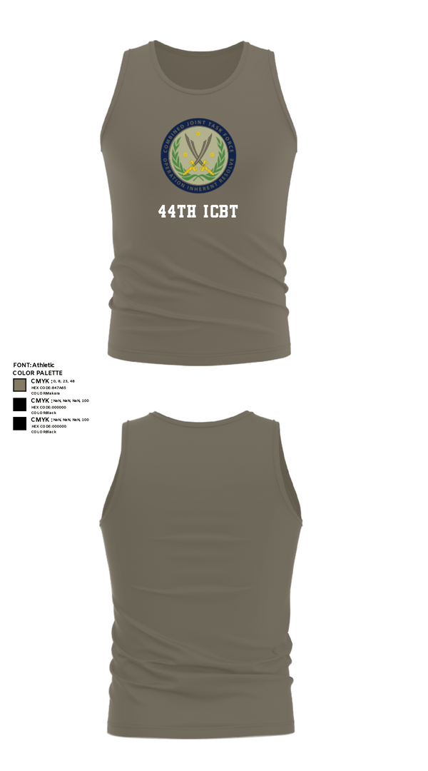 Tank Top, 44th ICBT, National Guard, Teamtime, Team time, sublimation, custom sports apparel, team uniforms, spirit wear, spiritwear, sports uniforms, custom shirts, team store, custom team store, fundraiser sports, apparel fundraiser