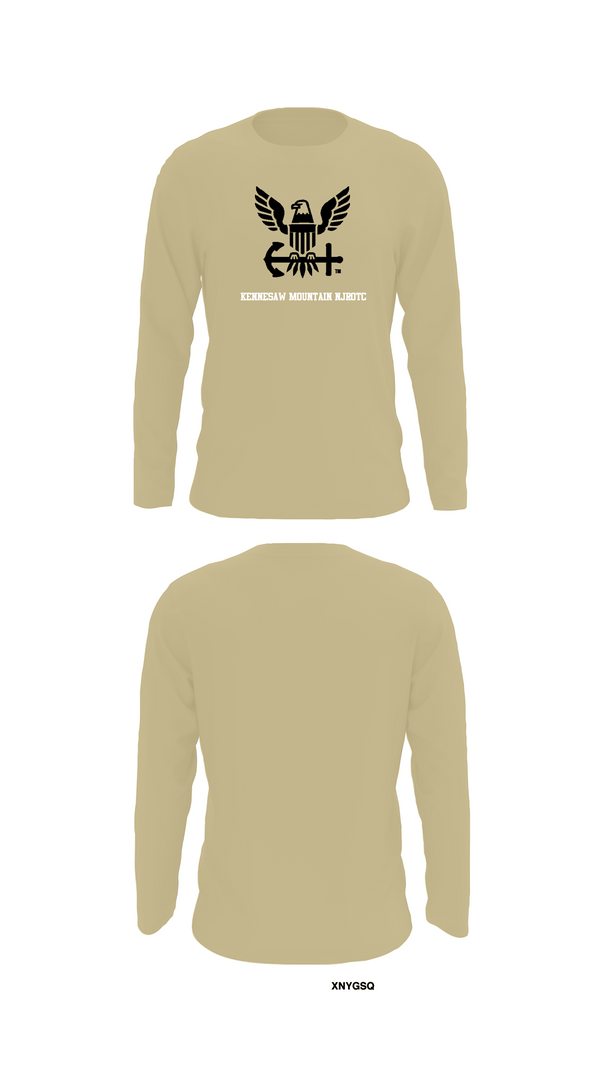 Long Sleeve Performance Shirt, Kennesaw Mountain NJROTC, Navy, Teamtime, Team time, sublimation, custom sports apparel, team uniforms, spirit wear, spiritwear, sports uniforms, custom shirts, team store, custom team store, fundraiser sports, apparel fundraiser