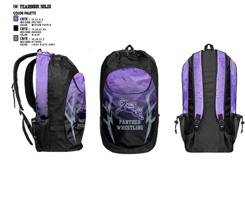 Gear Bag, Panther, Wrestling, Teamtime, Team time, sublimation, custom sports apparel, team uniforms, spirit wear, spiritwear, sports uniforms, custom shirts, team store, custom team store, fundraiser sports, apparel fundraiser