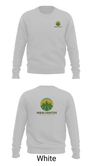 Crew Neck Sweatshirt, M&M Santos Outdoor Services, , Teamtime, Team time, sublimation, custom sports apparel, team uniforms, spirit wear, spiritwear, sports uniforms, custom shirts, team store, custom team store, fundraiser sports, apparel fundraiser