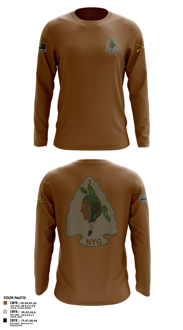 Long Sleeve Performance Shirt, , National Guard, Teamtime, Team time, sublimation, custom sports apparel, team uniforms, spirit wear, spiritwear, sports uniforms, custom shirts, team store, custom team store, fundraiser sports, apparel fundraiser