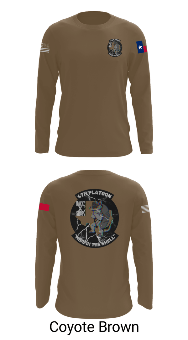 Long Sleeve Performance Shirt, 90th ASB B co 4Th Platoon, Army, Teamtime, Team time, sublimation, custom sports apparel, team uniforms, spirit wear, spiritwear, sports uniforms, custom shirts, team store, custom team store, fundraiser sports, apparel fundraiser