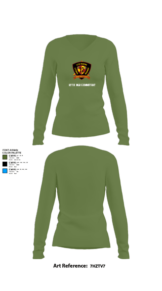 Womens Long Sleeve Vneck Shirt, 12th MLR COMMSTRAT, Marines, Teamtime, Team time, sublimation, custom sports apparel, team uniforms, spirit wear, spiritwear, sports uniforms, custom shirts, team store, custom team store, fundraiser sports, apparel fundraiser