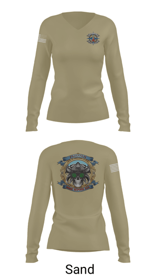 Women's Long Sleeve Vneck Shirt, LFSP, Marines, Teamtime, Team time, sublimation, custom sports apparel, team uniforms, spirit wear, spiritwear, sports uniforms, custom shirts, team store, custom team store, fundraiser sports, apparel fundraiser
