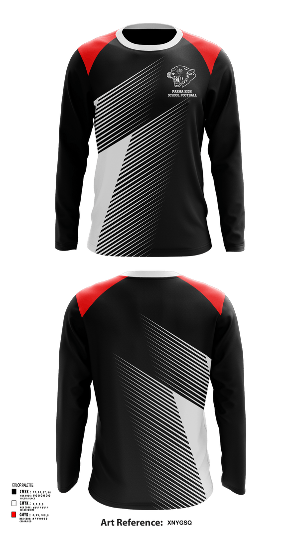 Long Sleeve Performance Shirt, Parma High School Football, Football, Teamtime, Team time, sublimation, custom sports apparel, team uniforms, spirit wear, spiritwear, sports uniforms, custom shirts, team store, custom team store, fundraiser sports, apparel fundraiser