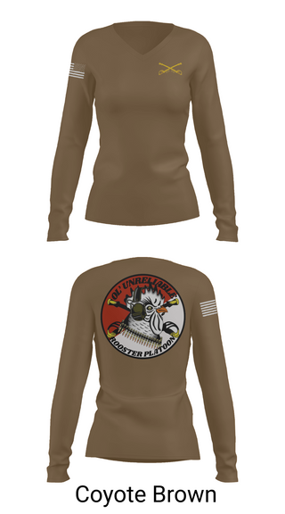 Womens Long Sleeve Vneck Shirt, , Army, Teamtime, Team time, sublimation, custom sports apparel, team uniforms, spirit wear, spiritwear, sports uniforms, custom shirts, team store, custom team store, fundraiser sports, apparel fundraiser