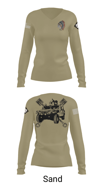 FMS 1, OKARNG 20204603 Women's Long Sleeve V-neck Shirt - 92
