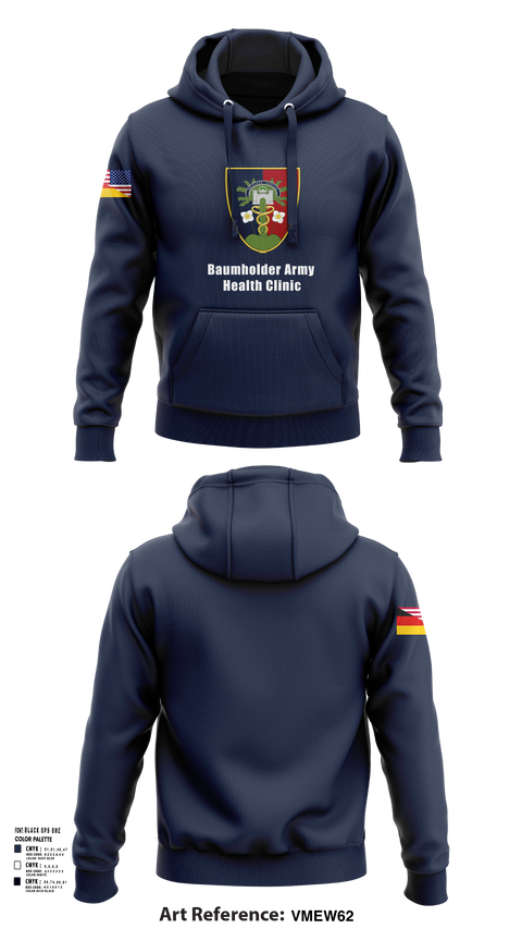 Hoodie, U.S. Army Health Clinic - Baumholder, Army, Teamtime, Team time, sublimation, custom sports apparel, team uniforms, spirit wear, spiritwear, sports uniforms, custom shirts, team store, custom team store, fundraiser sports, apparel fundraiser
