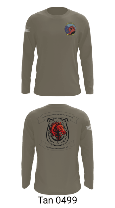 567 red horse 59779308 Long Sleeve Performance Shirt - 35