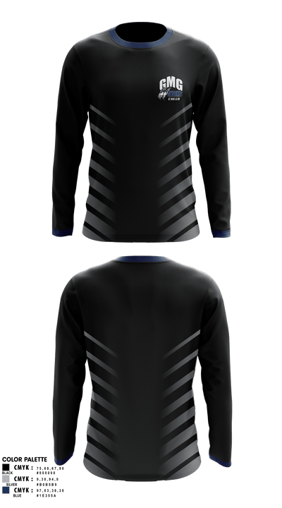 GMG Senior High School Cheer 9445649 Long Sleeve Performance Shirt - 1