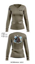 442 EUD 43184922 Women's Long Sleeve V-neck Shirt - 182