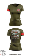 Chester fire explorers 87752590 Women's Short Sleeve V-neck Shirt - 5