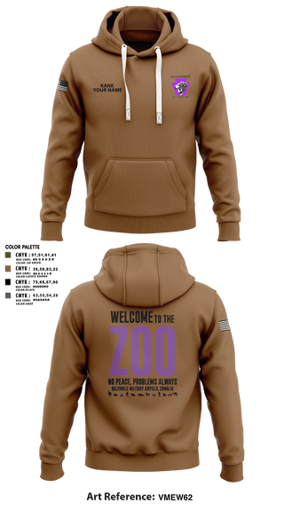 Hoodie, Charger Co. / 2-112th Infantry Battalion, National Guard, Teamtime, Team time, sublimation, custom sports apparel, team uniforms, spirit wear, spiritwear, sports uniforms, custom shirts, team store, custom team store, fundraiser sports, apparel fundraiser