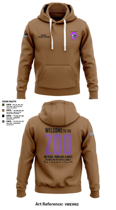 Charger Co. / 2-112th Infantry Battalion 37738588 Hoodie - 27