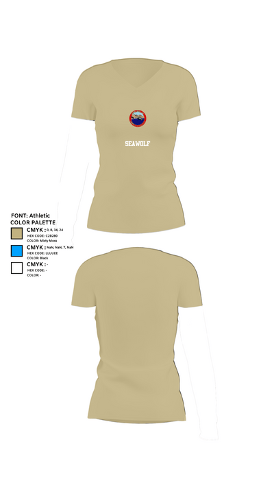 SEAWOLF 60175747 Women's Short Sleeve V-neck Shirt - 80