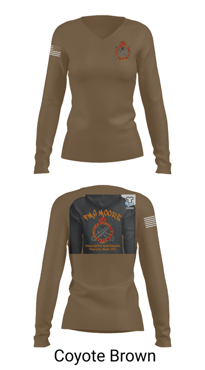 FMS Moore 83066116 Women's Long Sleeve V-neck Shirt -1 17
