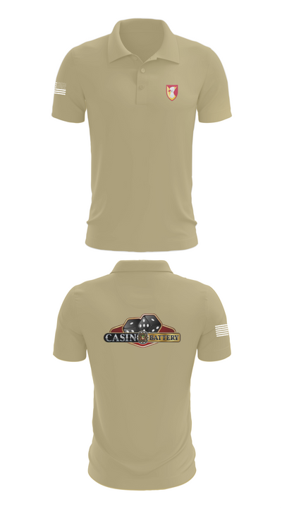 Charlie Battery, 1st Battalion 1st Air Defense Artillery Regiment 30470719 Short Sleeve Performance Polo - 87