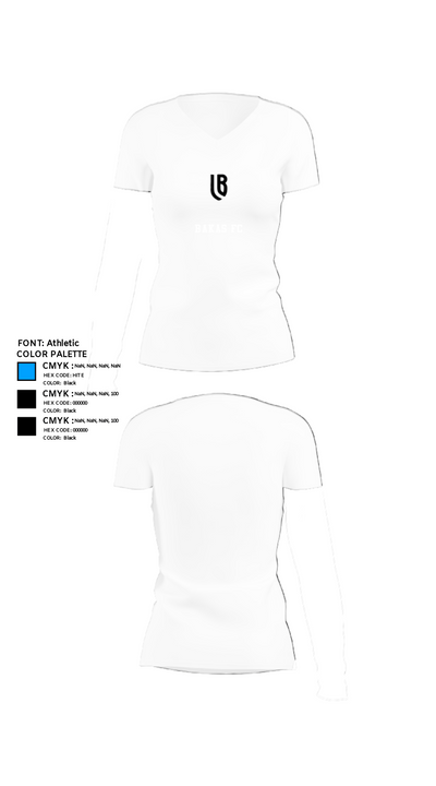 Bakas FC 66465100 Women's Short Sleeve V-neck Shirt - 18