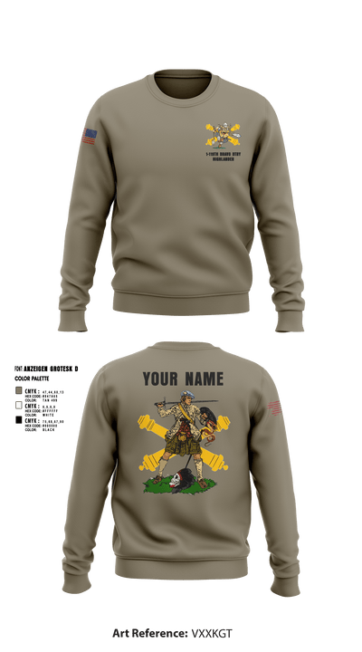 Bravo 1-119th FA 38934008 Crew Neck Sweatshirt - 16