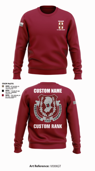 Crew Neck Sweatshirt, 1st Medical Brigade, , Teamtime, Team time, sublimation, custom sports apparel, team uniforms, spirit wear, spiritwear, sports uniforms, custom shirts, team store, custom team store, fundraiser sports, apparel fundraiser