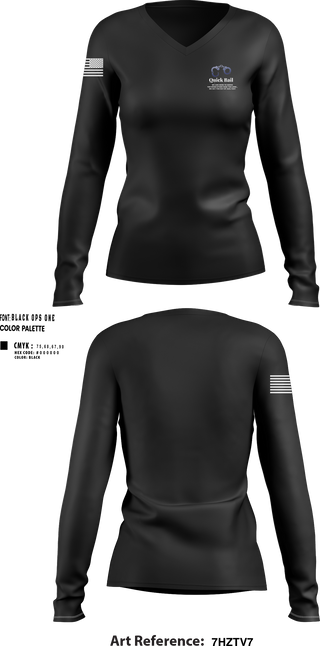 Womens Long Sleeve Vneck Shirt, Quick Bail, , Teamtime, Team time, sublimation, custom sports apparel, team uniforms, spirit wear, spiritwear, sports uniforms, custom shirts, team store, custom team store, fundraiser sports, apparel fundraiser