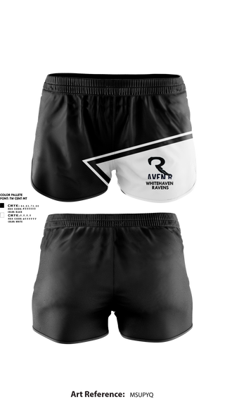 Womens Shorts, WhiteHaven Ravens, Track & Field, Teamtime, Team time, sublimation, custom sports apparel, team uniforms, spirit wear, spiritwear, sports uniforms, custom shirts, team store, custom team store, fundraiser sports, apparel fundraiser