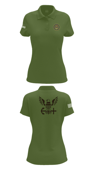 Women's Short Sleeve Performance Polo, Chaplain Corp, Navy, Teamtime, Team time, sublimation, custom sports apparel, team uniforms, spirit wear, spiritwear, sports uniforms, custom shirts, team store, custom team store, fundraiser sports, apparel fundraiser