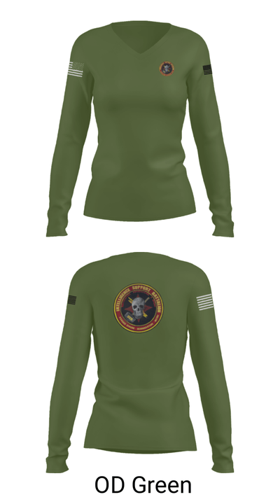 Battle Space Surveillance Company 88540160 Women's Long Sleeve V-neck Shirt - 57