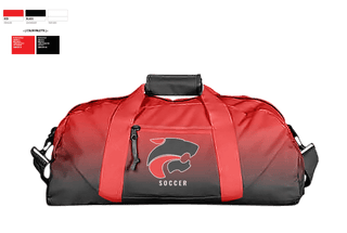Duffle Bag, Jackson Memorial High School Soccer, Women's Soccer, Teamtime, Team time, sublimation, custom sports apparel, team uniforms, spirit wear, spiritwear, sports uniforms, custom shirts, team store, custom team store, fundraiser sports, apparel fundraiser