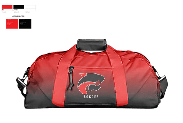 Duffle Bag, Jackson Memorial High School Soccer, Women's Soccer, Teamtime, Team time, sublimation, custom sports apparel, team uniforms, spirit wear, spiritwear, sports uniforms, custom shirts, team store, custom team store, fundraiser sports, apparel fundraiser