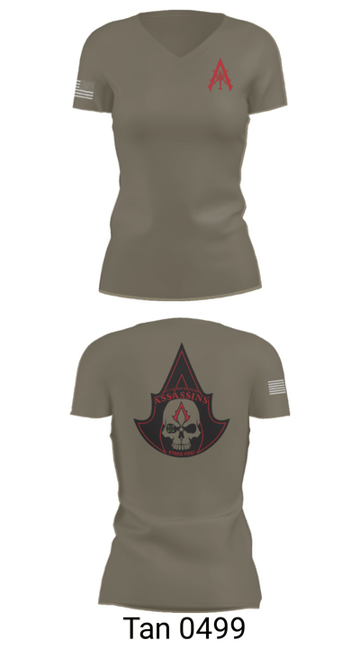 A Co. 1-3 AB 9856173 Women's Short Sleeve V-neck Shirt - 68