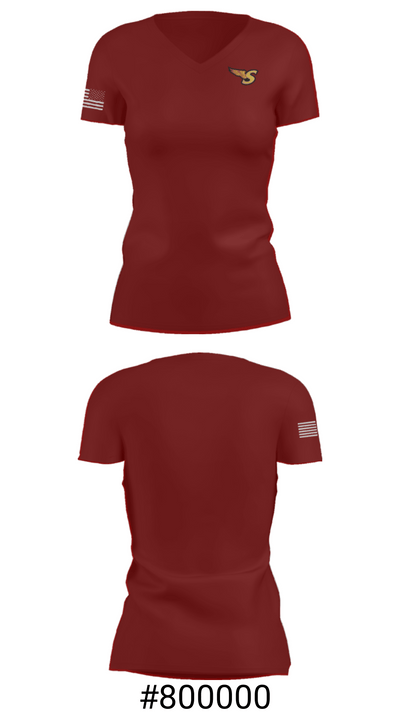 Sharon High School Tennis 37543796 Women's Short Sleeve V-neck Shirt - 21