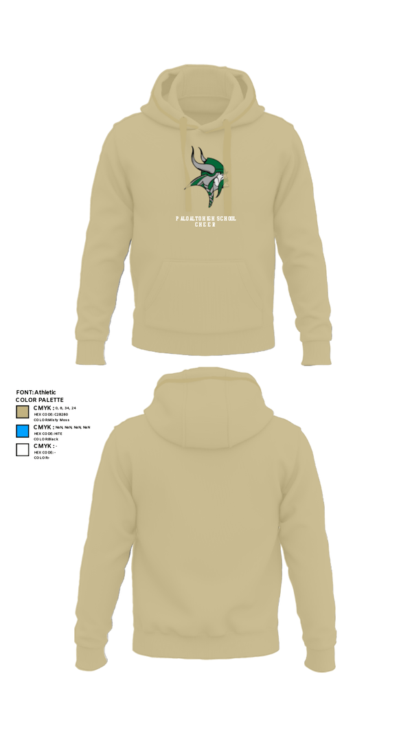 Hoodie, Palo Alto High School Cheer, Cheer, Teamtime, Team time, sublimation, custom sports apparel, team uniforms, spirit wear, spiritwear, sports uniforms, custom shirts, team store, custom team store, fundraiser sports, apparel fundraiser