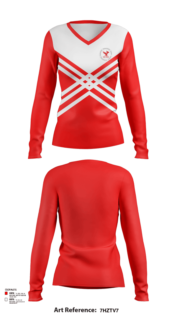 Womens Long Sleeve Vneck Shirt, Smyrna Middle School Cheer, Cheer, Teamtime, Team time, sublimation, custom sports apparel, team uniforms, spirit wear, spiritwear, sports uniforms, custom shirts, team store, custom team store, fundraiser sports, apparel fundraiser