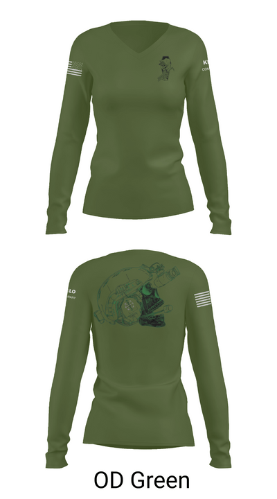 CSO 34568070 Women's Long Sleeve V-neck Shirt - 57