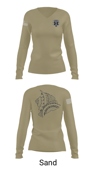 Women's Long Sleeve Vneck Shirt, MEDICS, National Guard, Teamtime, Team time, sublimation, custom sports apparel, team uniforms, spirit wear, spiritwear, sports uniforms, custom shirts, team store, custom team store, fundraiser sports, apparel fundraiser