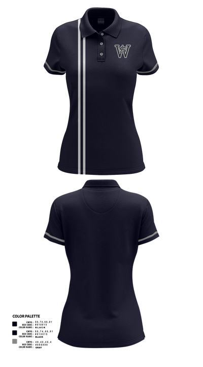 South Warren High School Bowling 38121350 Women's Short Sleeve Performance Polo  - 1