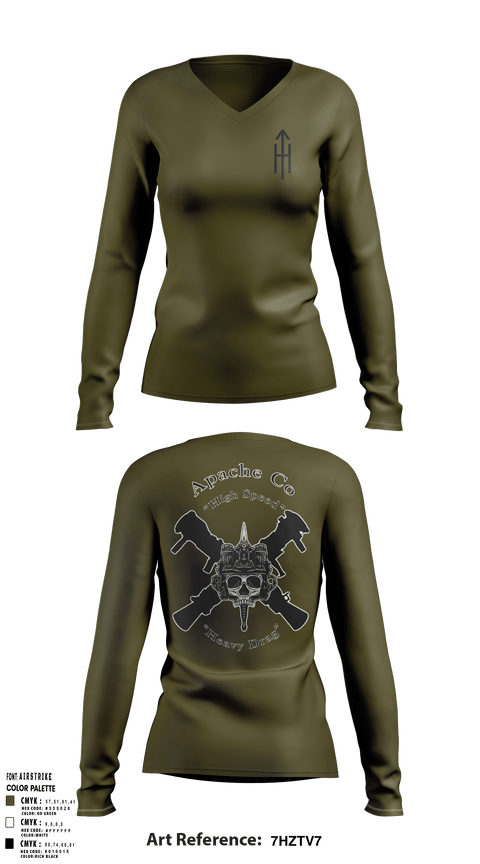 Womens Long Sleeve Vneck Shirt, ApApache, , Teamtime, Team time, sublimation, custom sports apparel, team uniforms, spirit wear, spiritwear, sports uniforms, custom shirts, team store, custom team store, fundraiser sports, apparel fundraiser