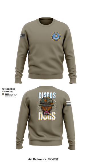 Crew Neck Sweatshirt, DINFOS, Army, Teamtime, Team time, sublimation, custom sports apparel, team uniforms, spirit wear, spiritwear, sports uniforms, custom shirts, team store, custom team store, fundraiser sports, apparel fundraiser