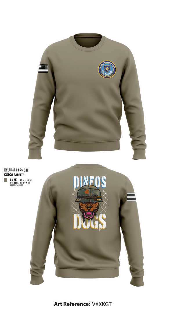 Crew Neck Sweatshirt, DINFOS, Army, Teamtime, Team time, sublimation, custom sports apparel, team uniforms, spirit wear, spiritwear, sports uniforms, custom shirts, team store, custom team store, fundraiser sports, apparel fundraiser