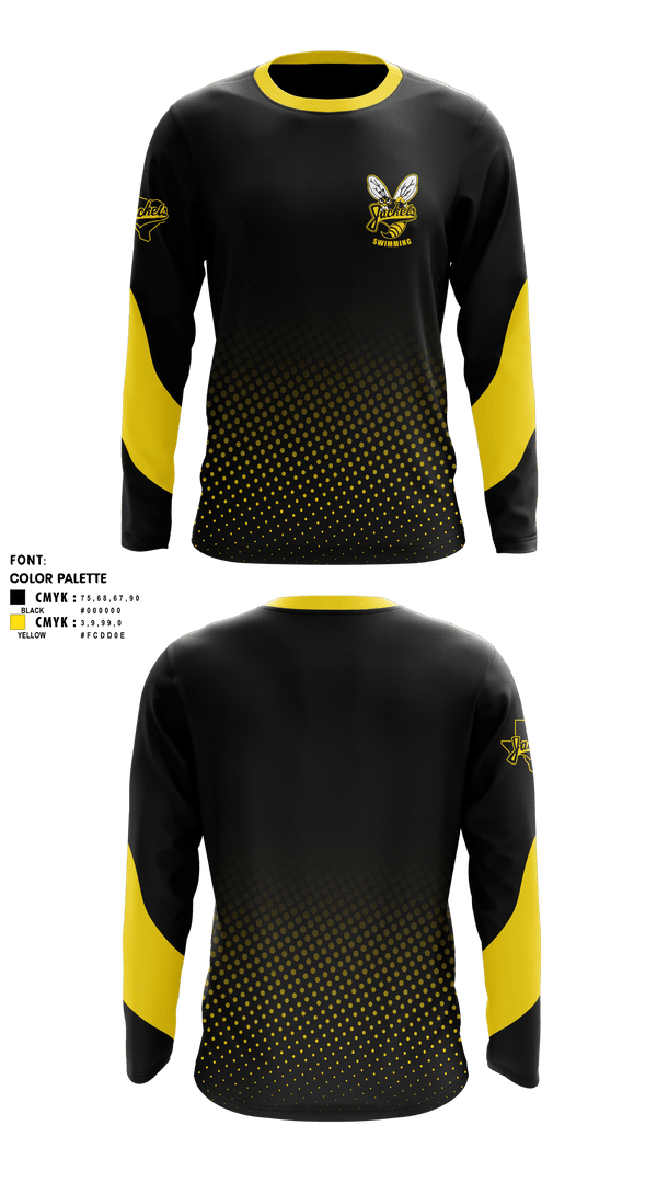Long Sleeve Performance Shirt, Denison High School Swimming, Swimming, Teamtime, Team time, sublimation, custom sports apparel, team uniforms, spirit wear, spiritwear, sports uniforms, custom shirts, team store, custom team store, fundraiser sports, apparel fundraiser