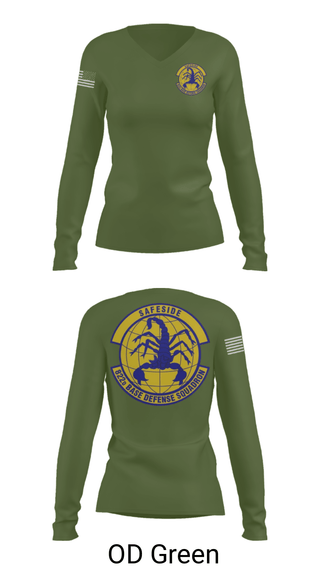 Women's Long Sleeve Vneck Shirt, Safeside, Air Force, Teamtime, Team time, sublimation, custom sports apparel, team uniforms, spirit wear, spiritwear, sports uniforms, custom shirts, team store, custom team store, fundraiser sports, apparel fundraiser
