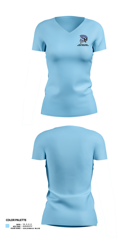 Womens Short Sleeve Vneck Shirt, Waldwick High School Basketball, Women's Basketball, Teamtime, Team time, sublimation, custom sports apparel, team uniforms, spirit wear, spiritwear, sports uniforms, custom shirts, team store, custom team store, fundraiser sports, apparel fundraiser