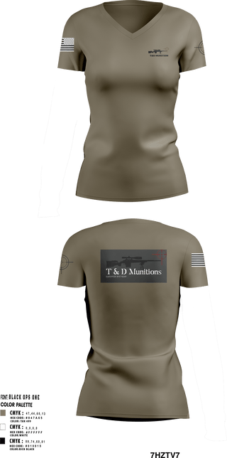 Womens Short Sleeve Vneck Shirt, T&D Munitions, , Teamtime, Team time, sublimation, custom sports apparel, team uniforms, spirit wear, spiritwear, sports uniforms, custom shirts, team store, custom team store, fundraiser sports, apparel fundraiser