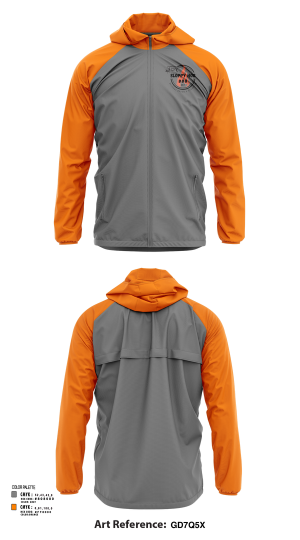 Windbreaker, Sloppy Hog BBQ, , Teamtime, Team time, sublimation, custom sports apparel, team uniforms, spirit wear, spiritwear, sports uniforms, custom shirts, team store, custom team store, fundraiser sports, apparel fundraiser