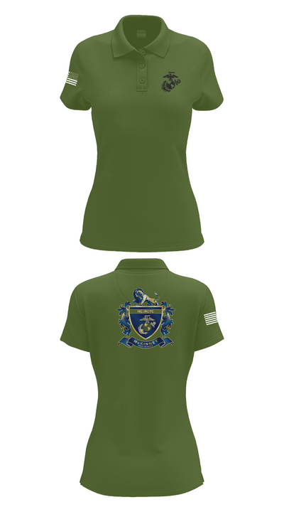 MHS MCJROTC 59562890 Women's Short Sleeve Performance Polo  - 55