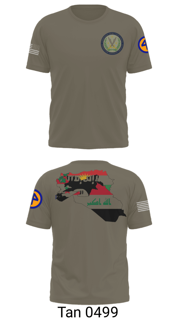 Old School Cotton Feel Shirt, 44th ICBT, National Guard, Teamtime, Team time, sublimation, custom sports apparel, team uniforms, spirit wear, spiritwear, sports uniforms, custom shirts, team store, custom team store, fundraiser sports, apparel fundraiser