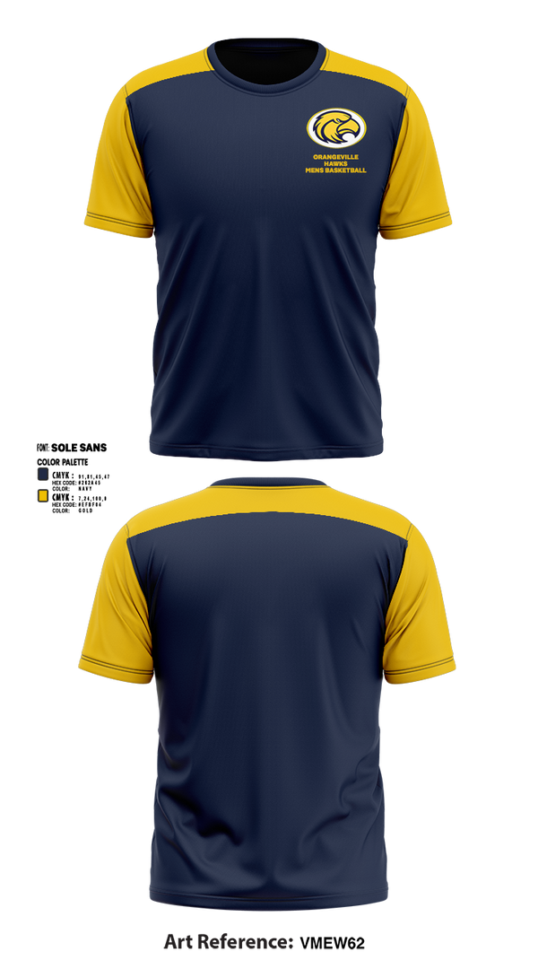 Short Sleeve Performance Shirt, Orangeville Hawks Basketball, Men's Basketball, Teamtime, Team time, sublimation, custom sports apparel, team uniforms, spirit wear, spiritwear, sports uniforms, custom shirts, team store, custom team store, fundraiser sports, apparel fundraiser