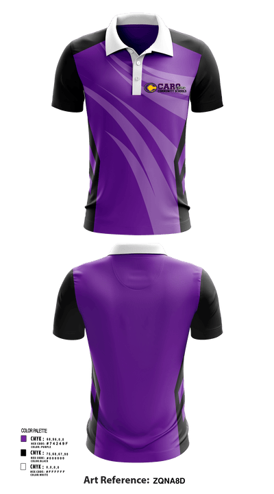 Caro High School Volleyball 92825459 Short Sleeve Performance Polo - 125