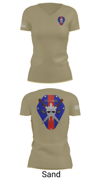 Womens Short Sleeve Vneck Shirt, OST COLUMBUS, OH, Marines, Teamtime, Team time, sublimation, custom sports apparel, team uniforms, spirit wear, spiritwear, sports uniforms, custom shirts, team store, custom team store, fundraiser sports, apparel fundraiser